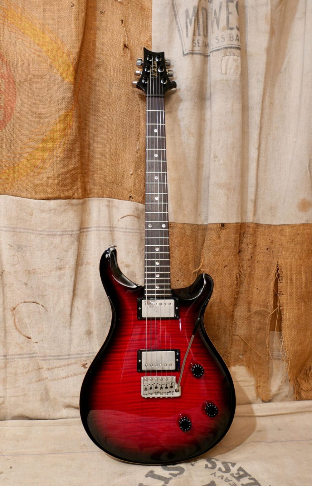 Used PRS 1998 PRS Custom 22 10 Top Red Burst