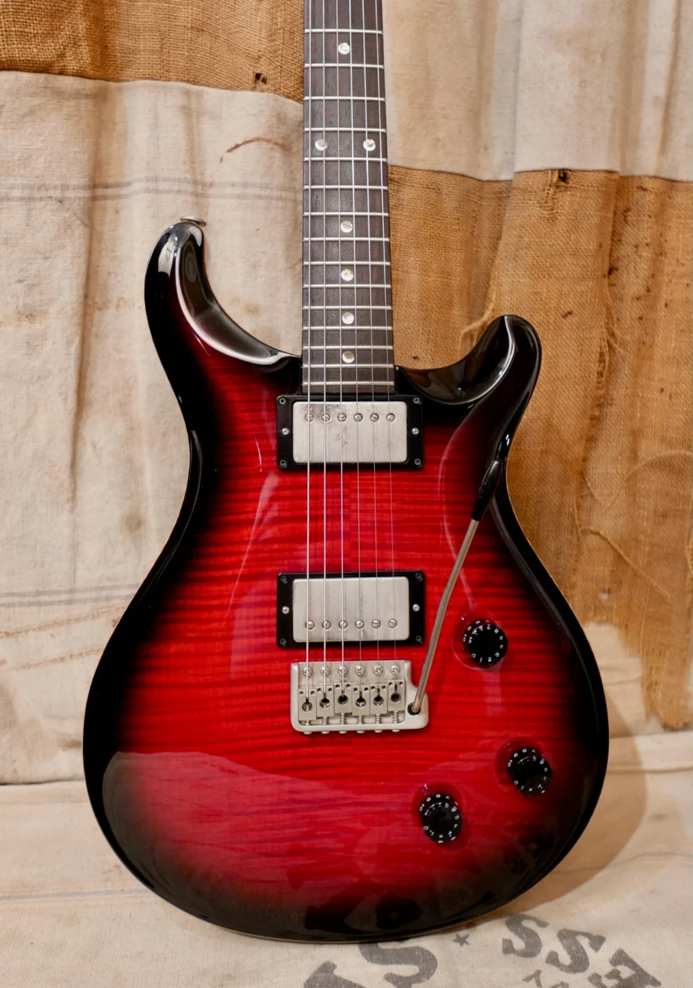 Used PRS 1998 PRS Custom 22 10 Top Red Burst