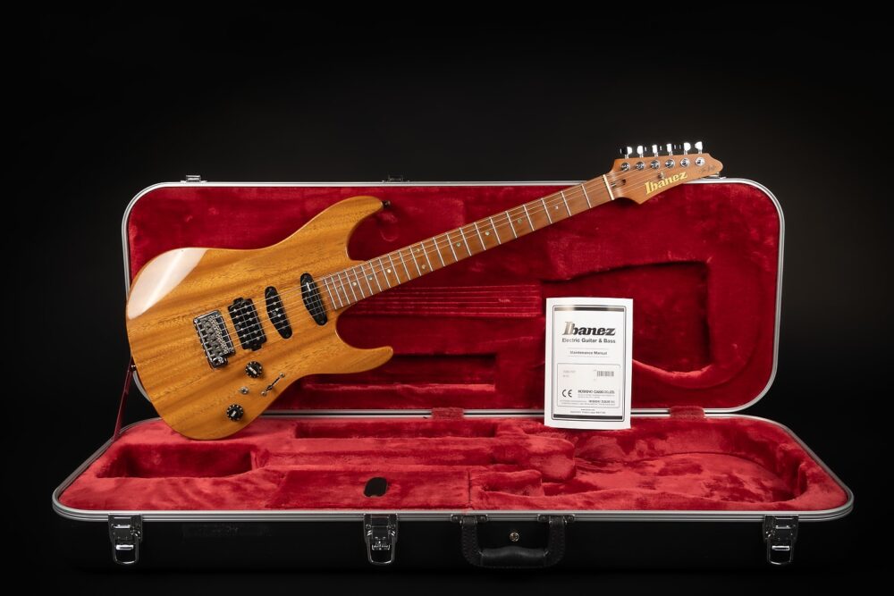 2018 Ibanez TQM1-NT Tom Quayle Signature with Roasted Maple Neck - Natural | Japan Prestige Series HSH Seymour Duncan DiMarzio Pickups | OHSC