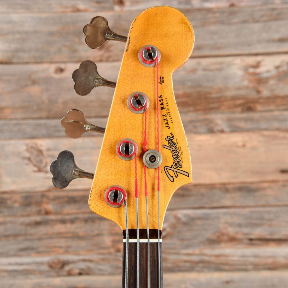 Fender Custom Shop 1961 Jazz Bass Heavy Relic Aged Olympic White 2019 - My Store