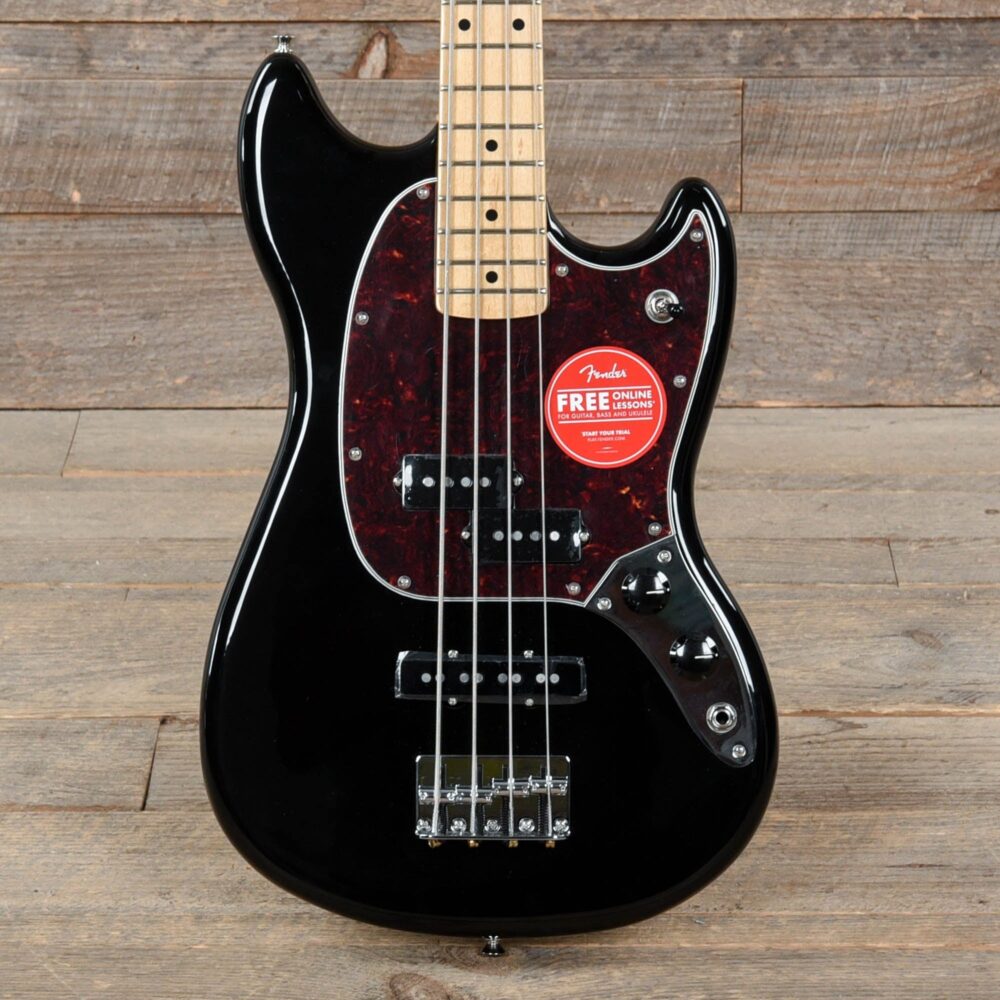 Fender Player Mustang Bass PJ Black w/Tortoise Pickguard - My Store
