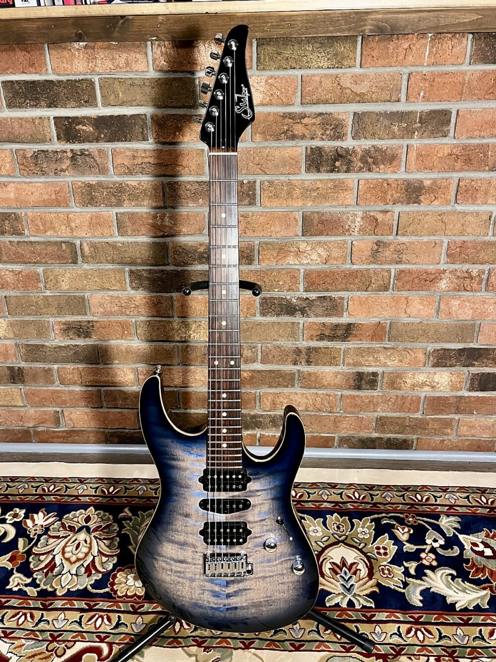 Suhr Modern Plus HSH with Pau Ferro Fretboard 2018 - Present - Faded Trans Whale Blue Burst