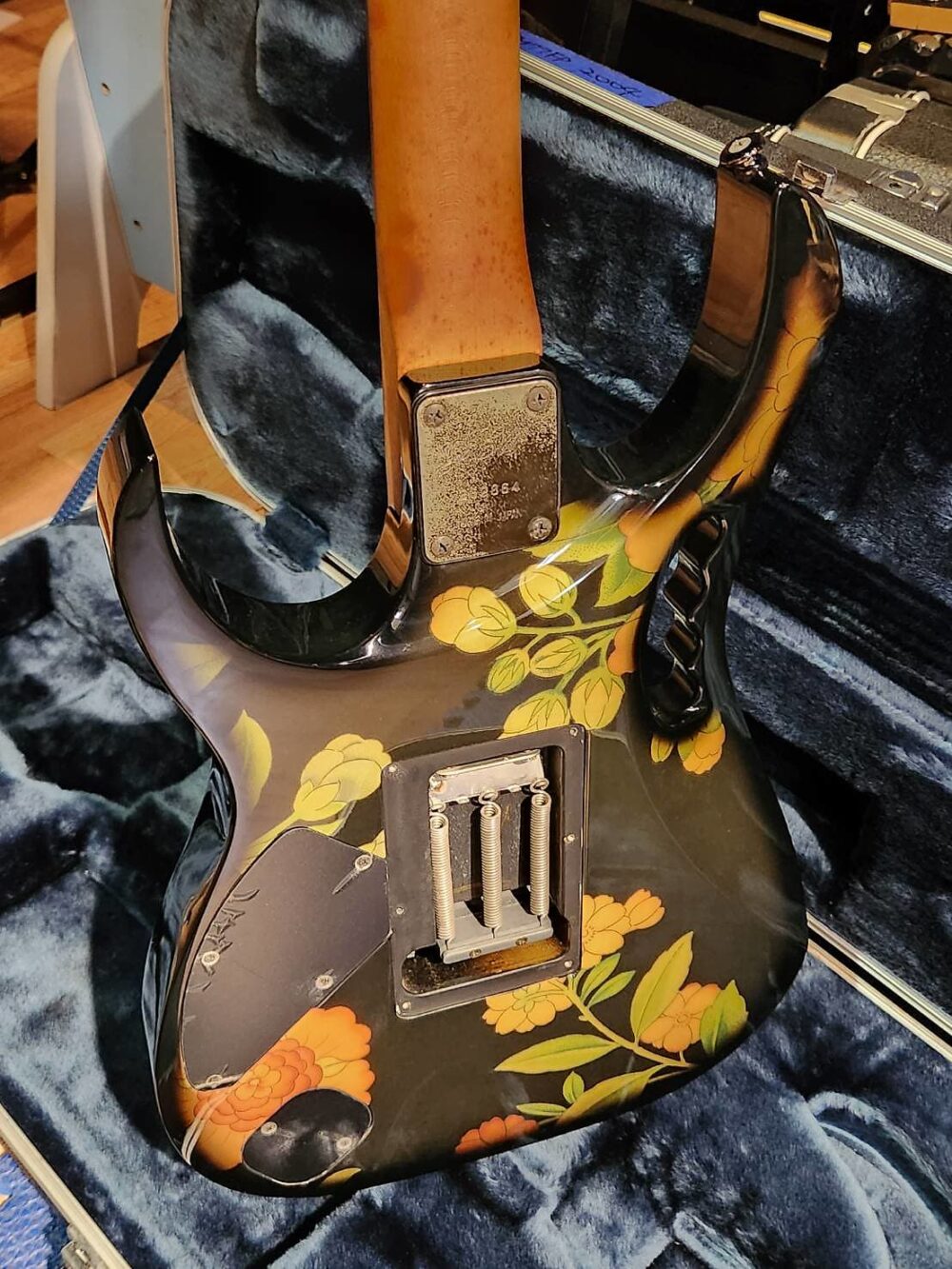 Ibanez JEM77FP Steve Vai Signature Model Black Floral Pattern