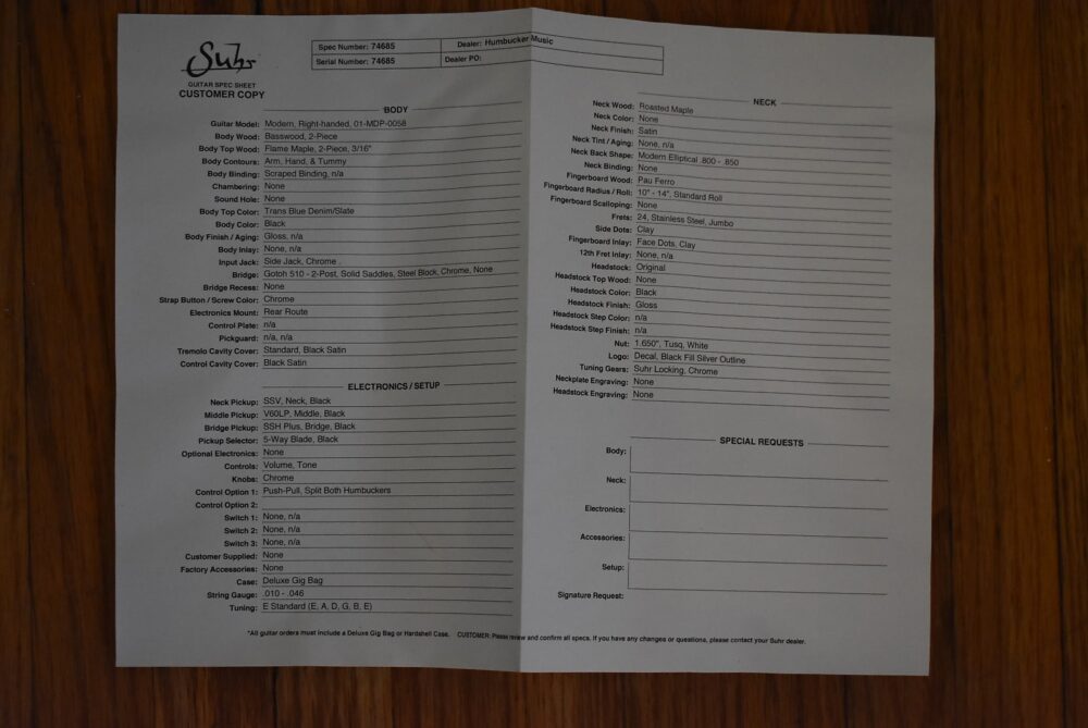 Suhr Modern Plus, 2023, Immaculate, OHSC & Paperwork
