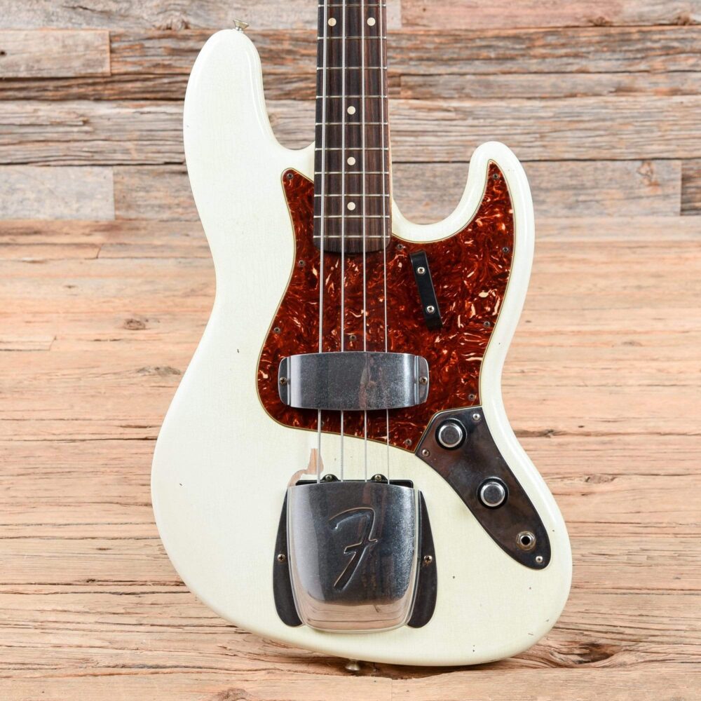 Fender Custom Shop 1960 Jazz Bass Journeyman Relic Aged Olympic White 2015 - My Store