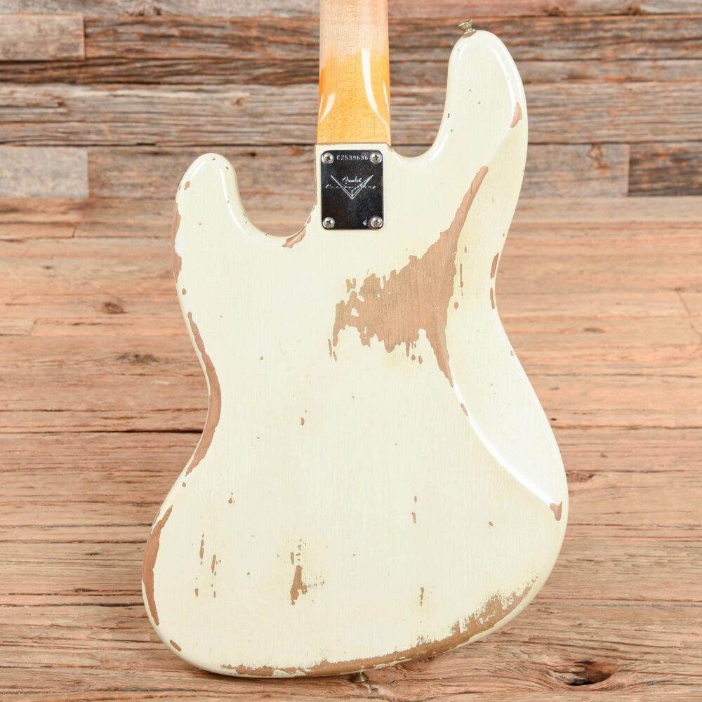 Fender Custom Shop 1961 Jazz Bass Heavy Relic Aged Olympic White 2019 - My Store