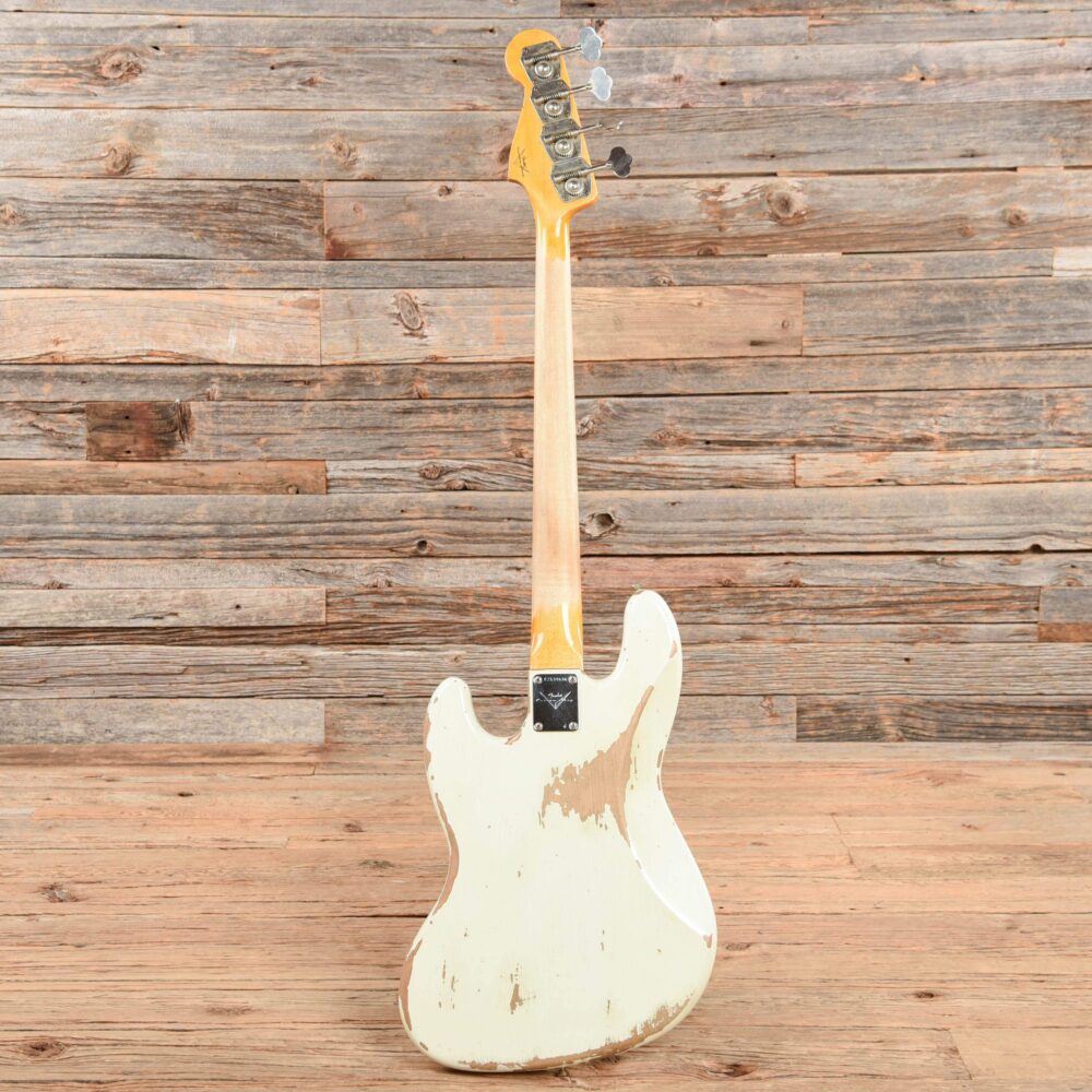 Fender Custom Shop 1961 Jazz Bass Heavy Relic Aged Olympic White 2019 - My Store
