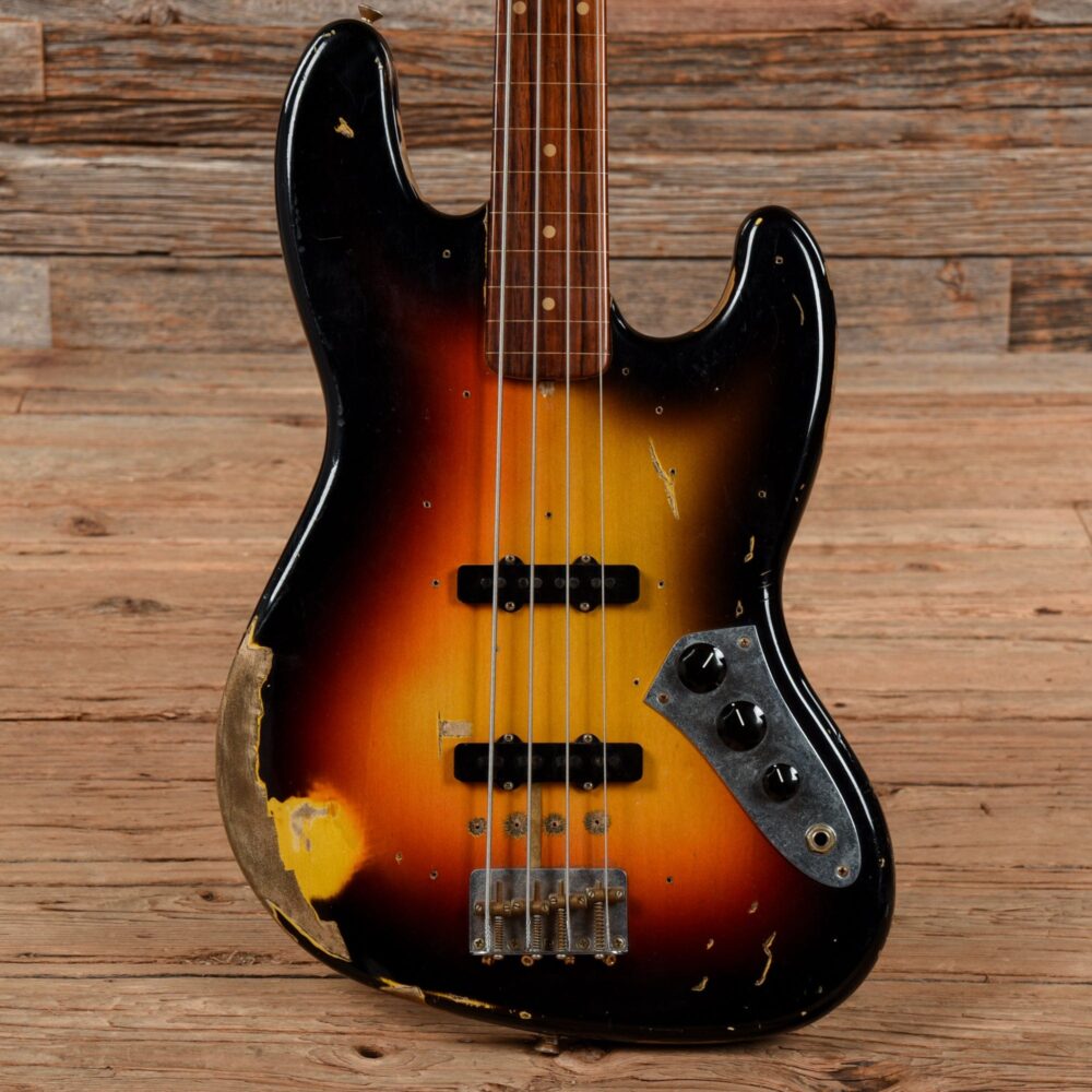 Fender Custom Shop Jaco Pastorius Tribute Jazz Bass Relic Sunburst 2005 - My Store
