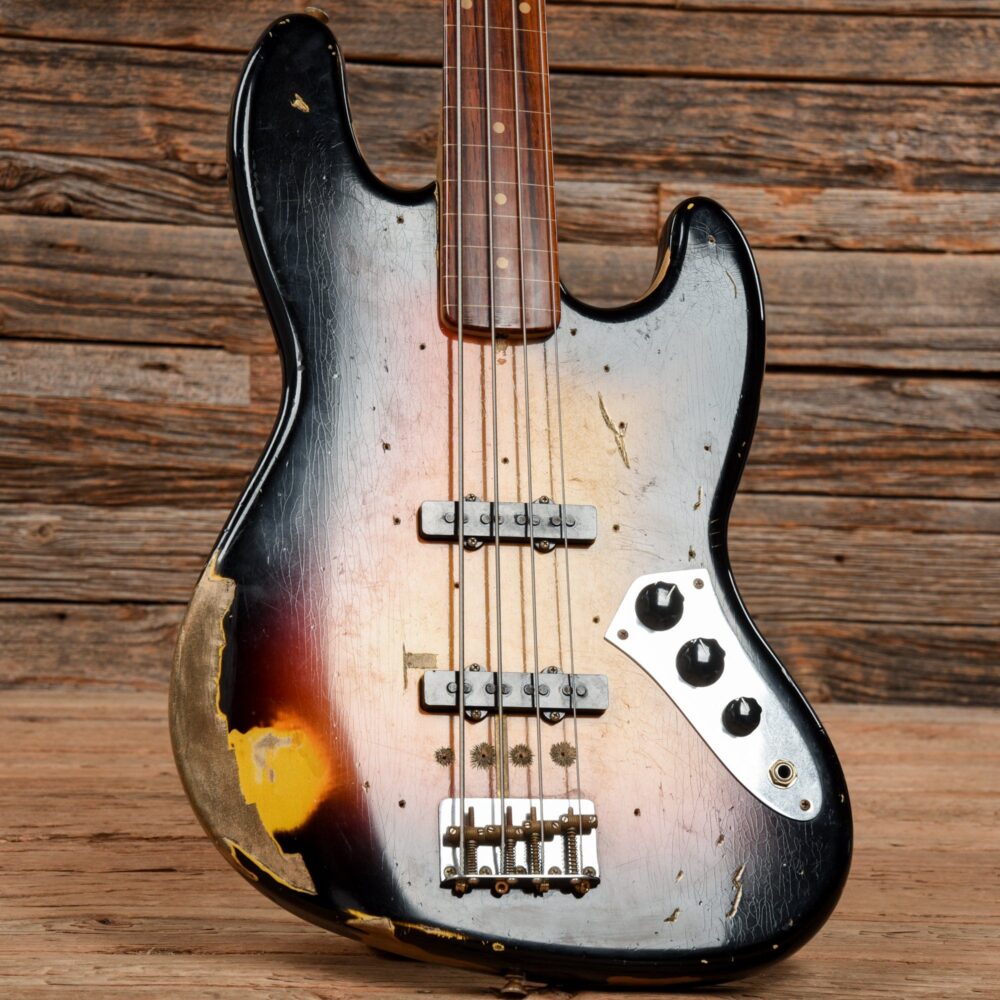 Fender Custom Shop Jaco Pastorius Tribute Jazz Bass Relic Sunburst 2005 - My Store