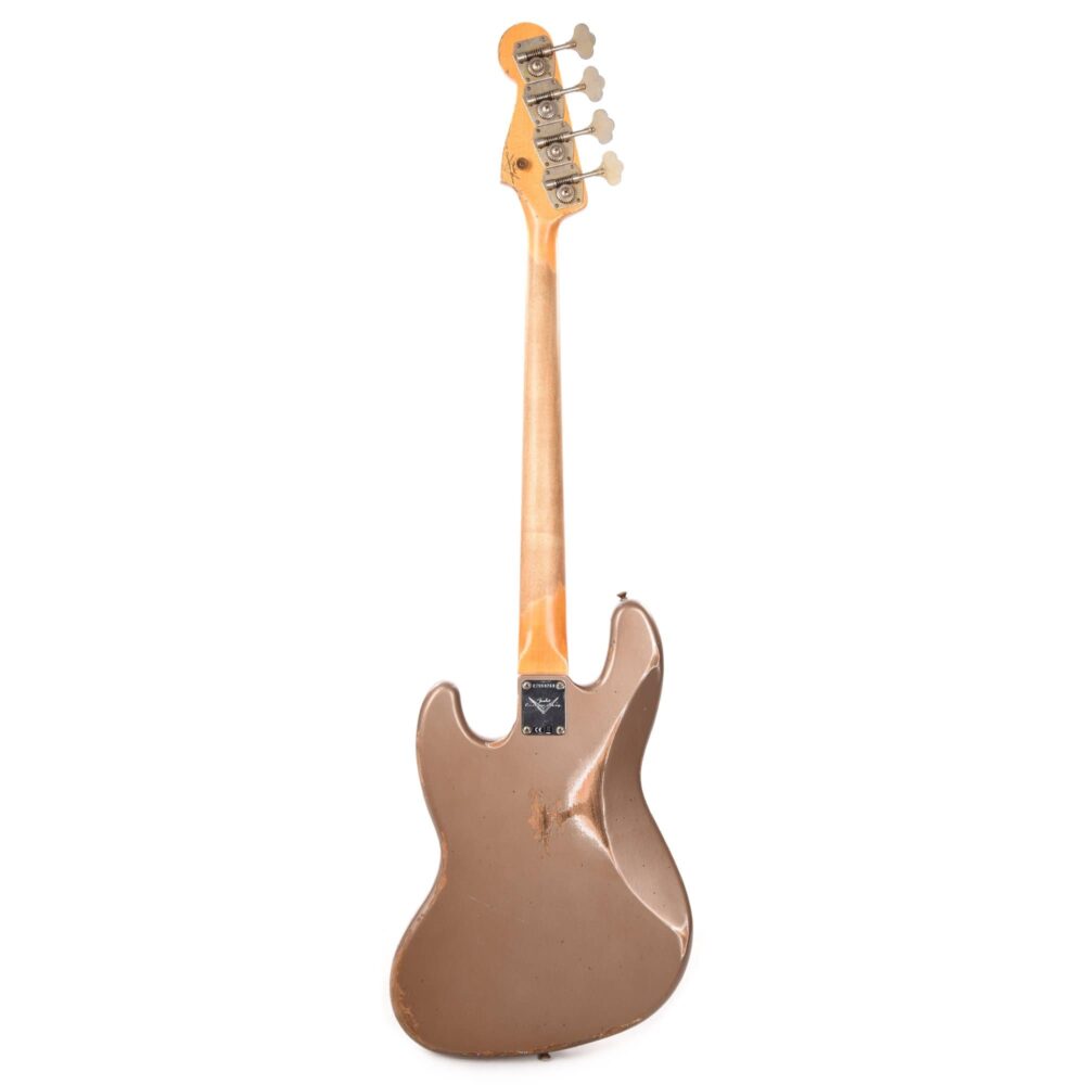 Fender Custom Shop Time Machine 1961 Jazz Bass Heavy Relic Aged Shoreline Gold - My Store