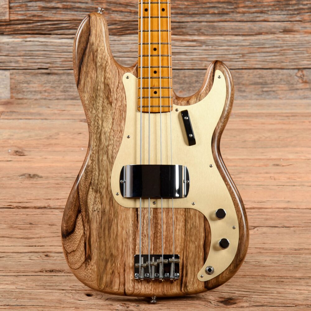 La Bella Olinto Black Limba Bass Transparent Matte w/Gold Anodized Pickguard - My Store