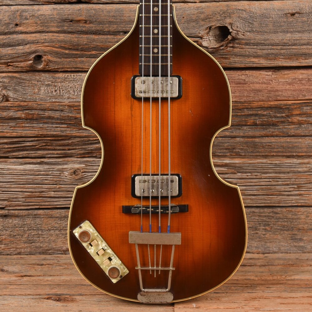 Hofner 500/1 1963 body w/Late 70s neck Sunburst 1963 LEFTY - My Store