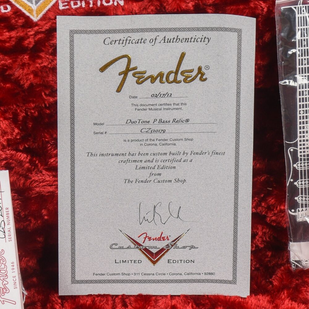 Fender Custom Shop '57 Duotone Precision Bass Blonde 2012 - My Store