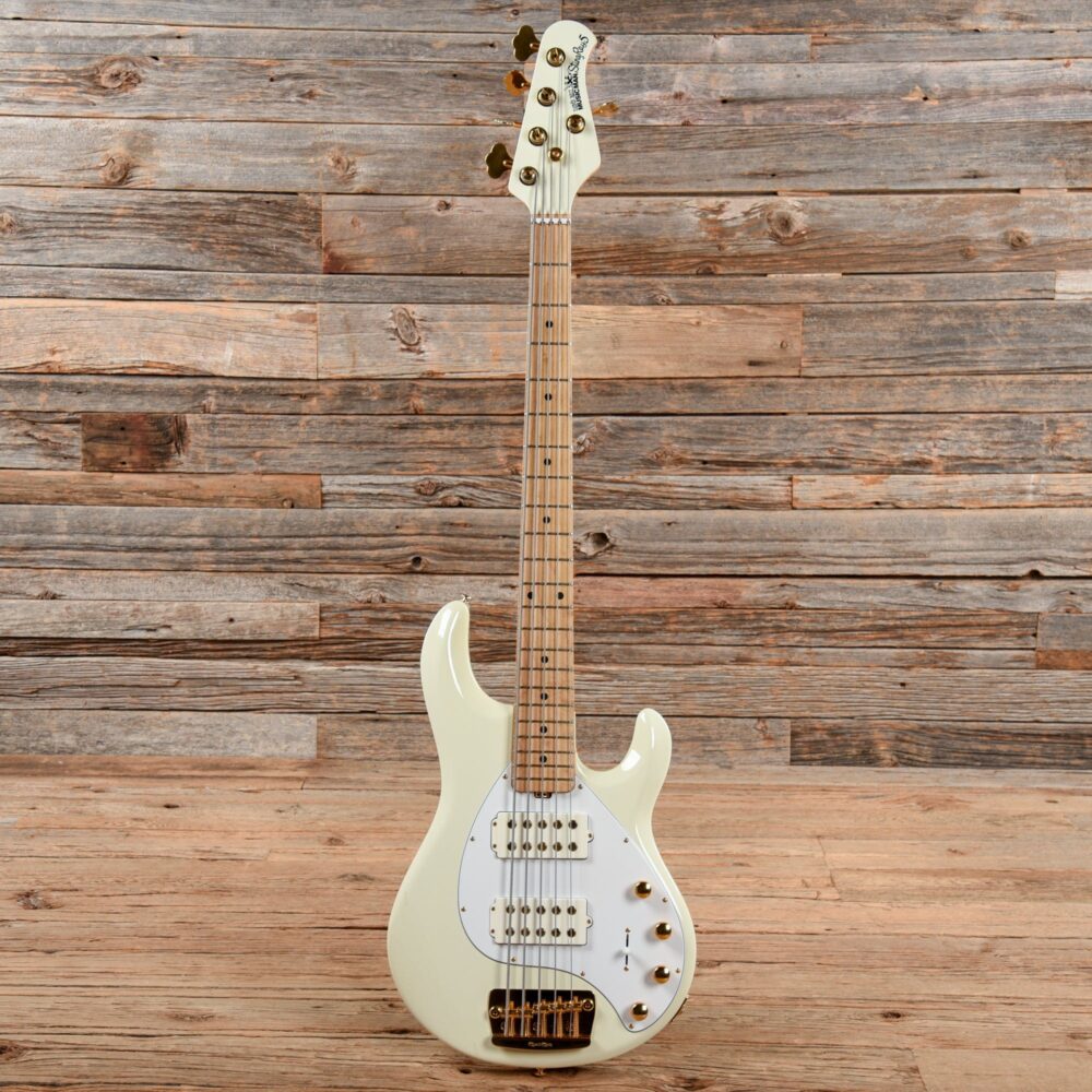 Music Man StingRay 5 HH Ivory White w/Gold Hardware 2016 - My Store