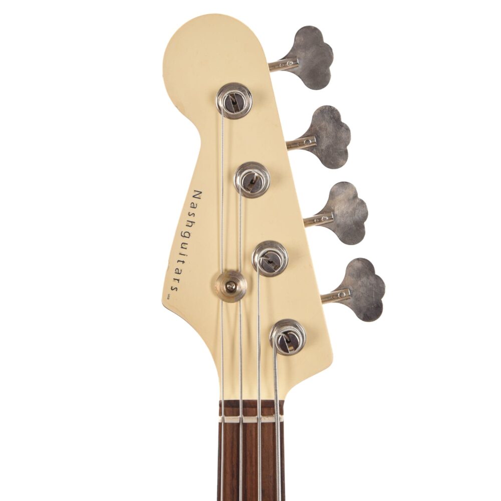 Nash JB-63 LEFTY Olympic White Light Relic w/4-Ply Tortoise Pickguard, Matching Headstock, & Lollar Pickups - My Store