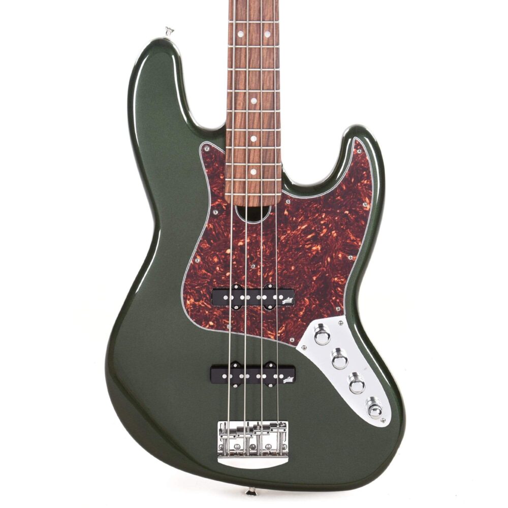 Roscoe J Classic 4 Alder Cadillac Green w/Tortoise Pickguard & Dual Aguilar 4J-HC Pickups - My Store
