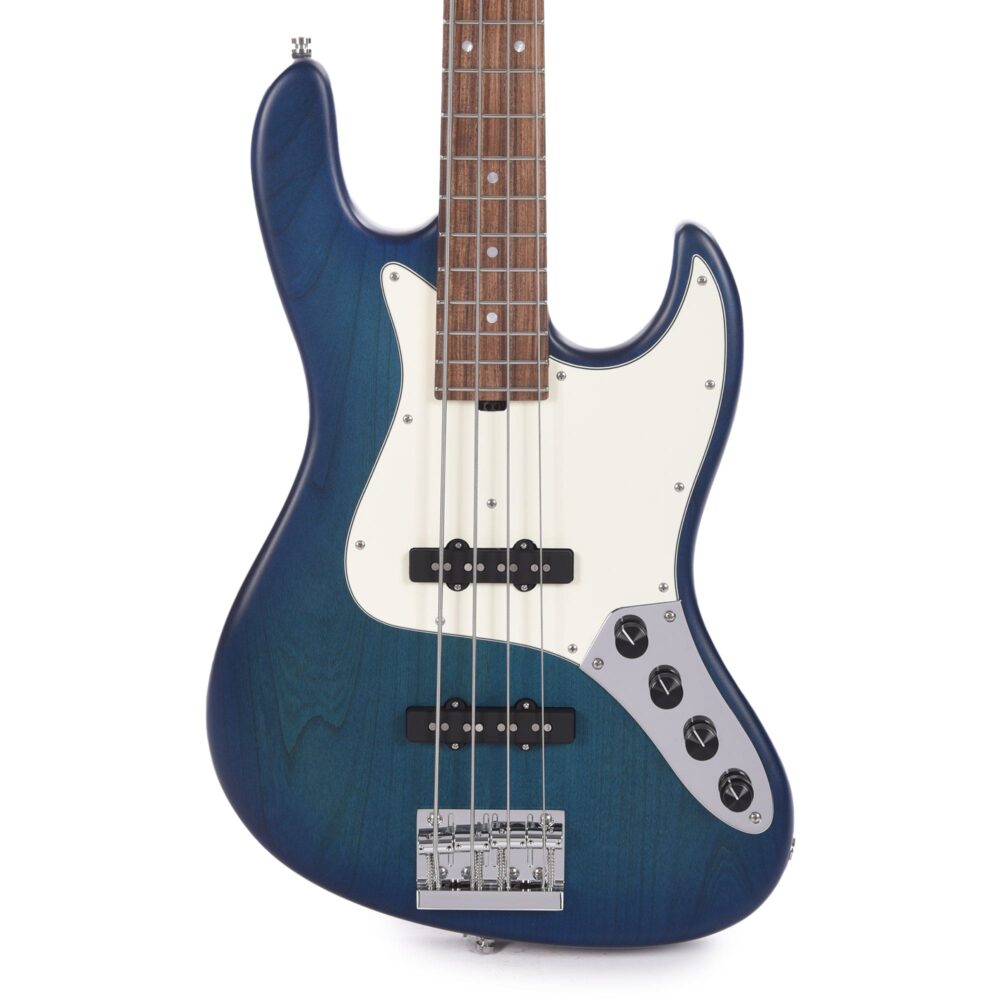 Sadowsky MetroLine 21-Fret Vintage JJ Bass 4-String Red Alder Body Bora Blueburst Transparent Satin - My Store