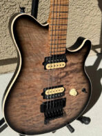 Ernie Ball Music Man Axis Electric Guitar - Charcoal Cloud Quilt - The Guitar Rescue-The Guitar Rescue