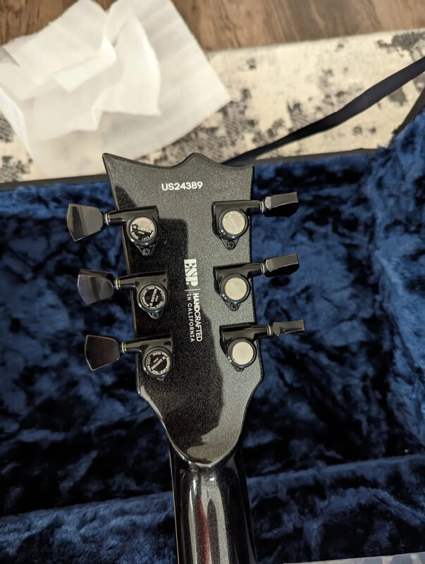 ESP USA Custom Shop Eclipse Sapphire Black Metallic 2024 w/OHSC - The Guitar Rescue-The Guitar Rescue