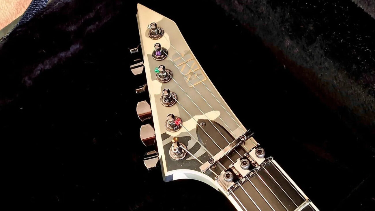 ESP M-II 2008 Urban camo - The Guitar Rescue-The Guitar Rescue