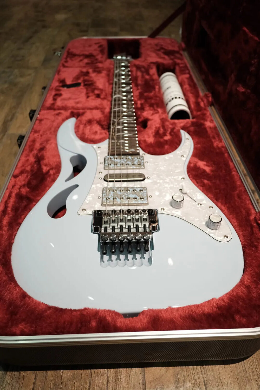 Ibanez PIA3761C Steve Vai Signature – Blue Powder | 2022 Prestige w/ Case - The Guitar Rescue-The Guitar Rescue