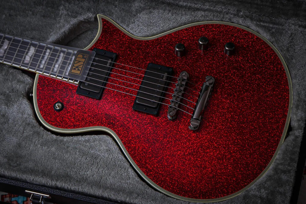 ESP MIJ E-II Eclipse DB "Red Sparkle + Ebony" (2023) - The Guitar Rescue-The Guitar Rescue