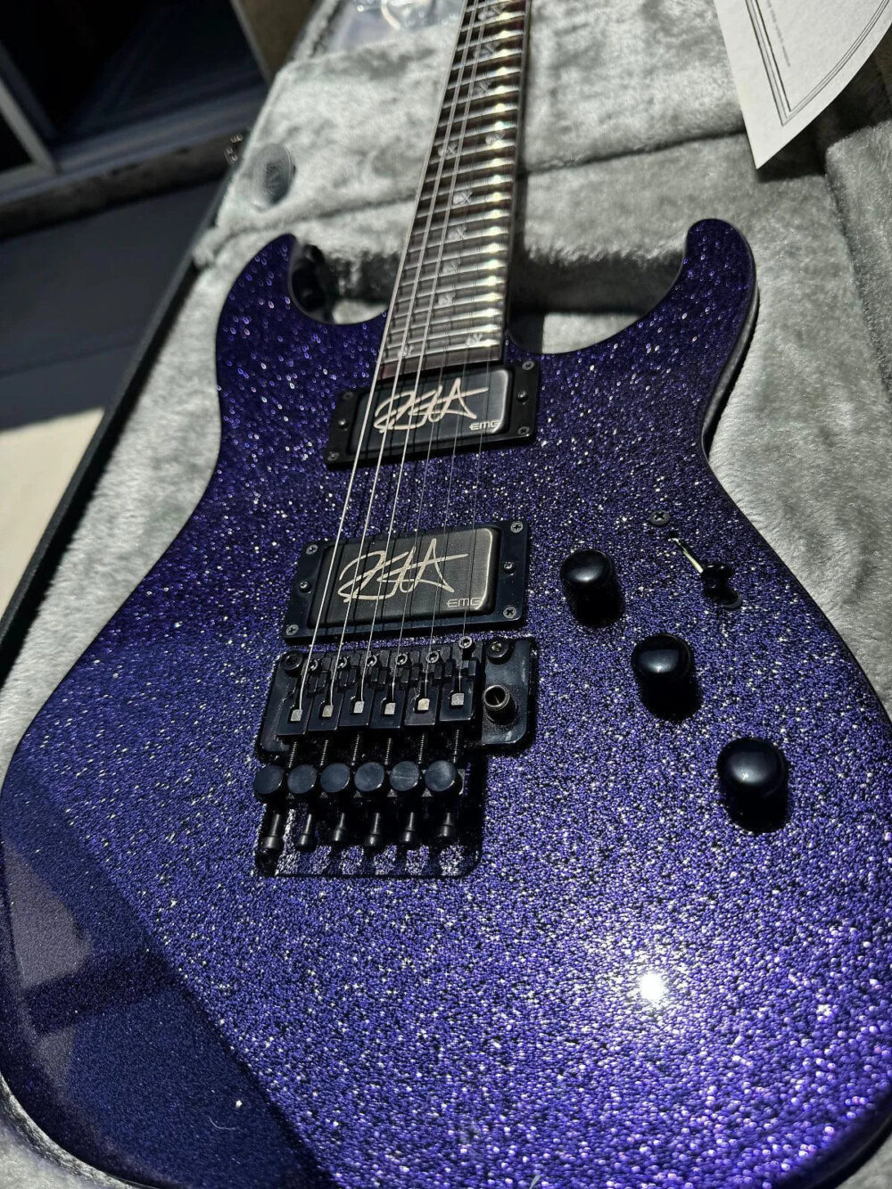 ESP KH-2 Kirk Hammett Signature 2019 - Present - Purple Sparkle - The Guitar Rescue-The Guitar Rescue