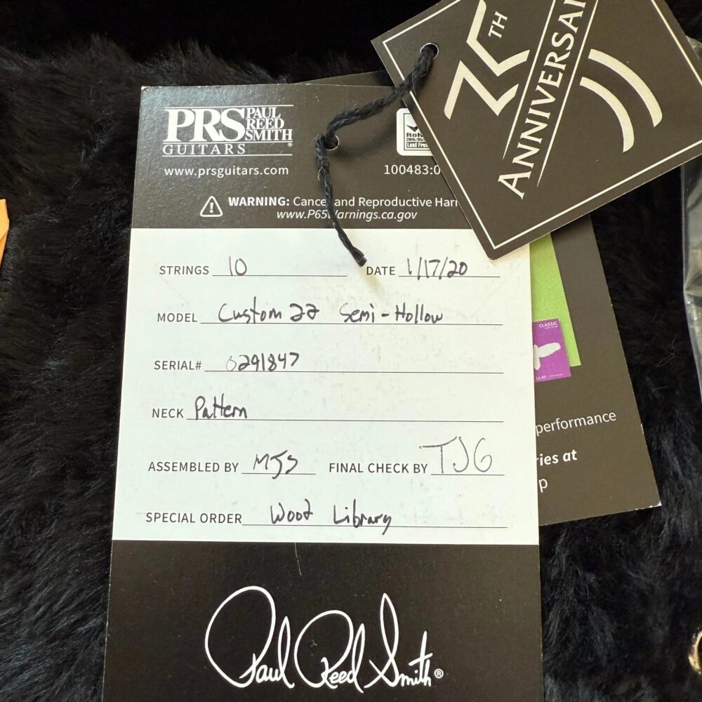 Used PRS Custom 22 Semi-Hollow Wood Library Quilted 10-Top - The Guitar Rescue-The Guitar Rescue