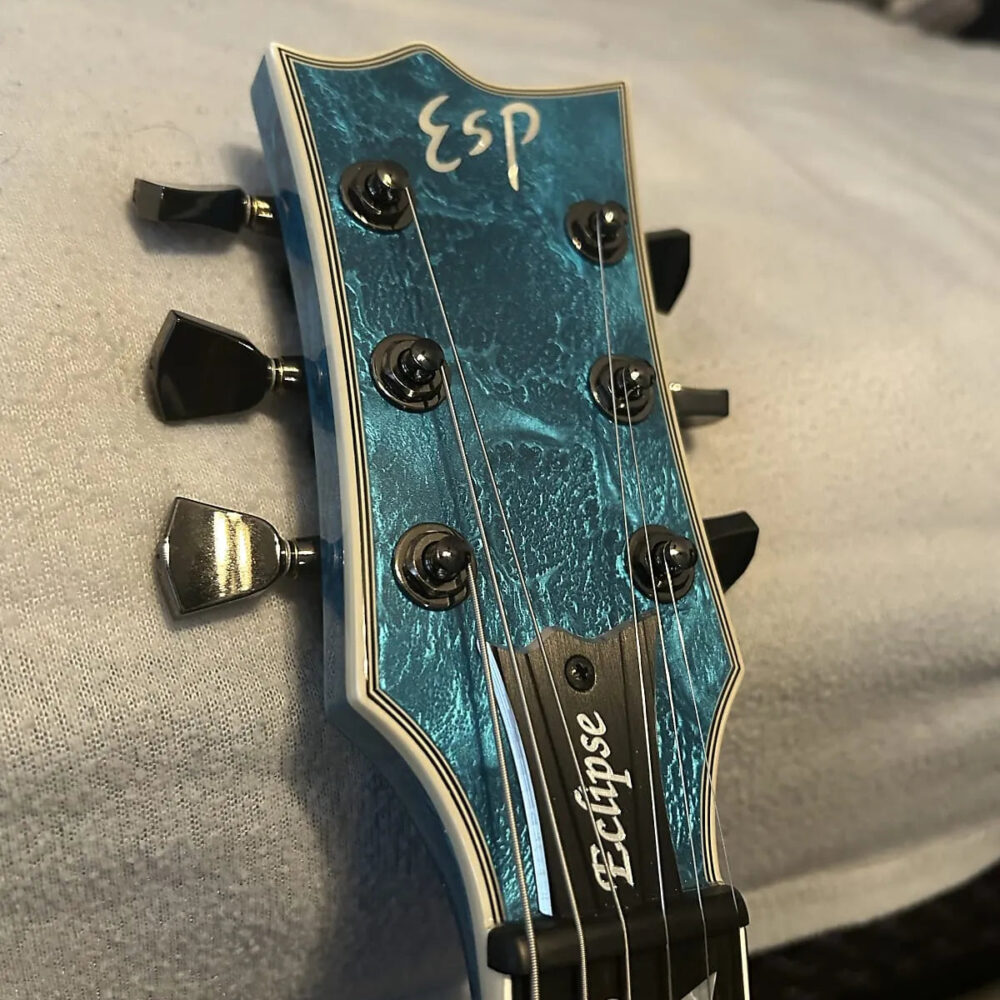 ESP Original Eclipse Custom - Blue Liquid Metal - The Guitar Rescue-The Guitar Rescue