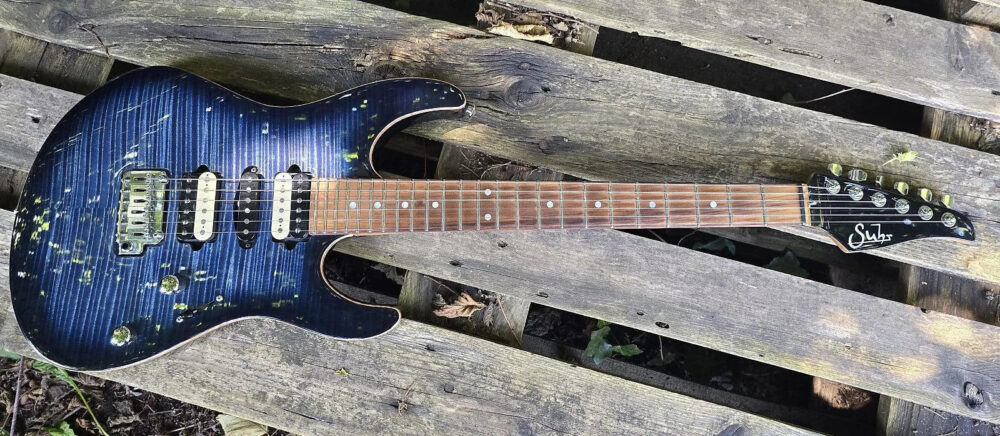 Suhr Custom Shop Modern Select Dealer Trans Whale Blue Signed by John Suhr - The Guitar Rescue-The Guitar Rescue