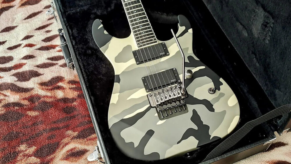 ESP M-II 2008 Urban camo - The Guitar Rescue-The Guitar Rescue
