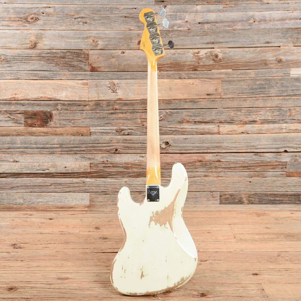 Fender Custom Shop 1961 Jazz Bass Heavy Relic Aged Olympic White 2019 - The Guitar Rescue-The Guitar Rescue