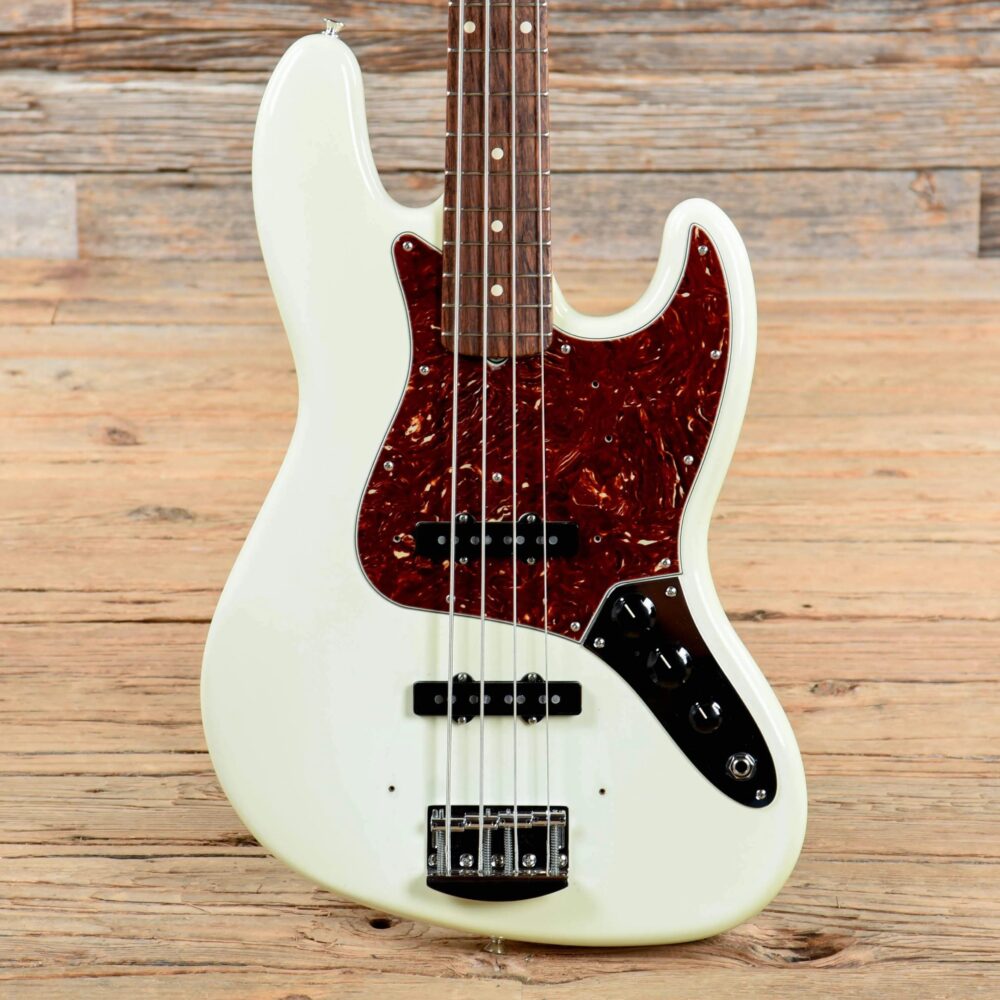 Fender Custom Shop 1964 Jazz Bass Relic Olympic White 2011 - The Guitar Rescue-The Guitar Rescue