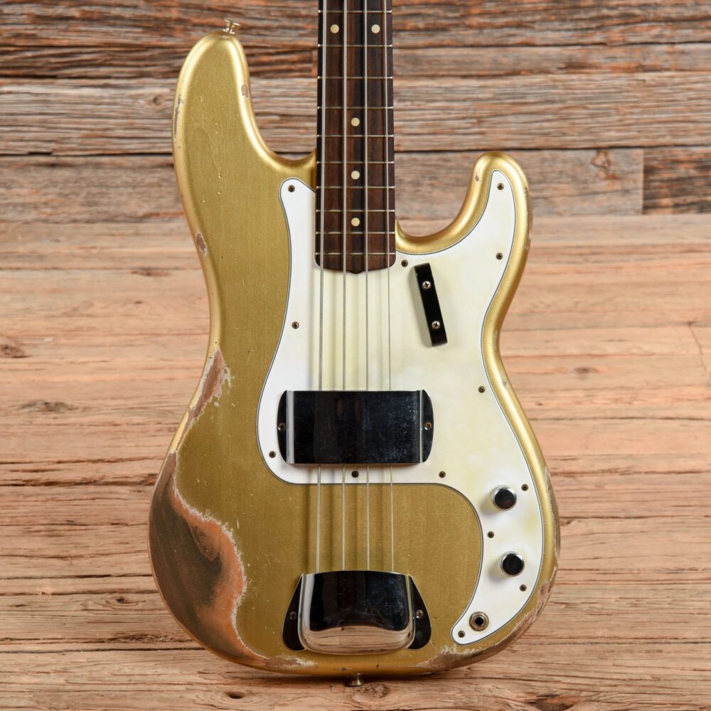 Fender Custom Shop '63 Precision Bass Relic Aztec Gold 2021 - The Guitar Rescue-The Guitar Rescue