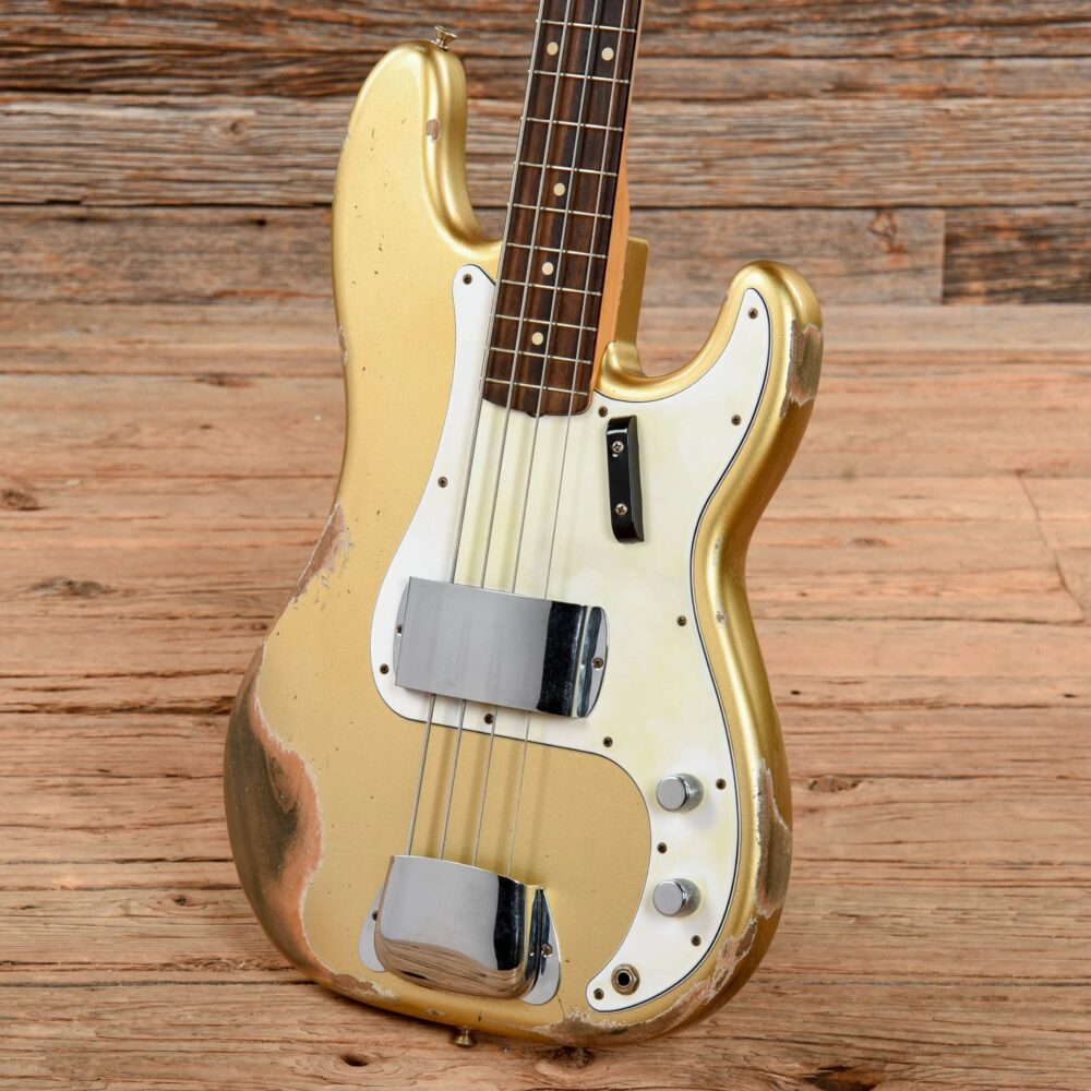 Fender Custom Shop '63 Precision Bass Relic Aztec Gold 2021 - The Guitar Rescue-The Guitar Rescue