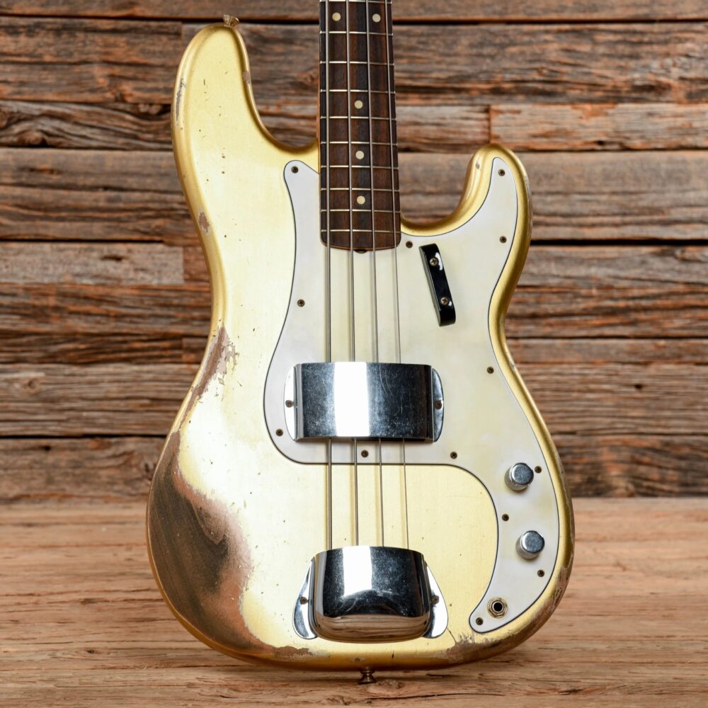 Fender Custom Shop '63 Precision Bass Relic Aztec Gold 2021 - The Guitar Rescue-The Guitar Rescue