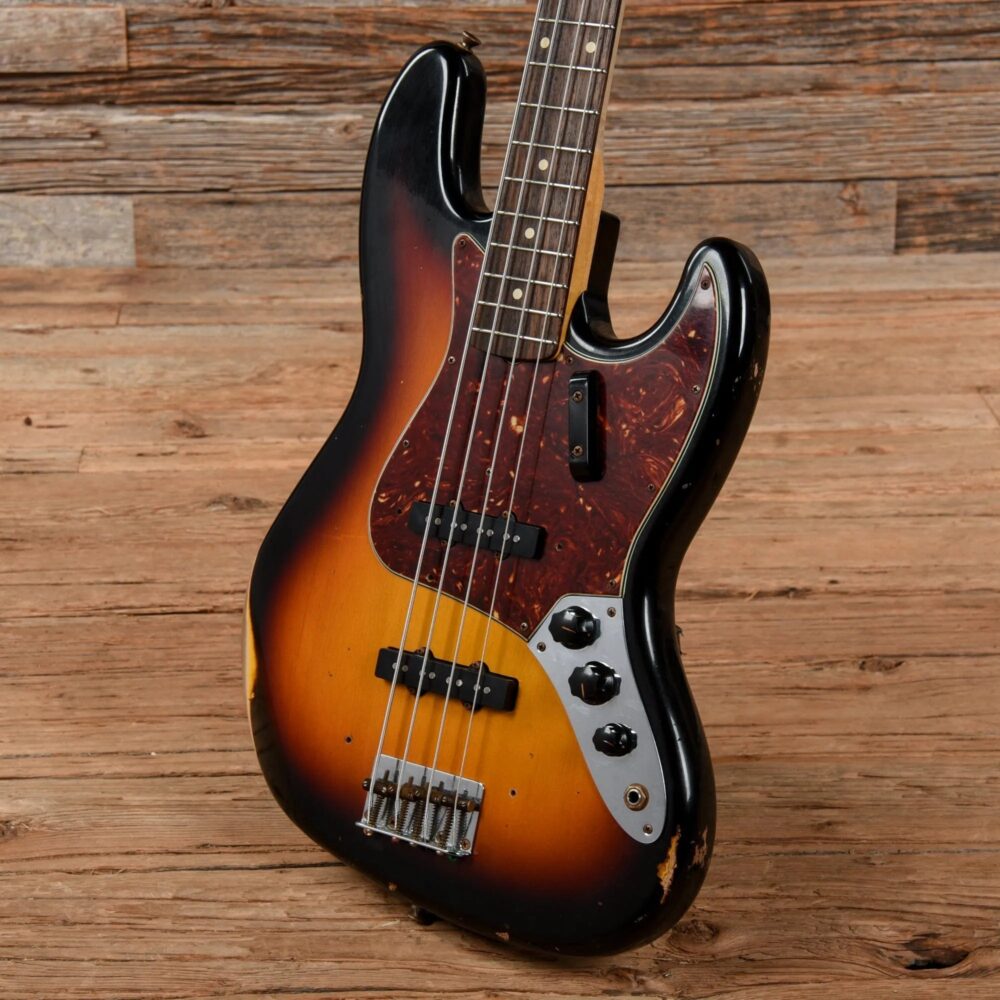 Fender Custom Shop '64 Jazz Bass Relic 3-Tone Sunburst 2021 - The Guitar Rescue-The Guitar Rescue