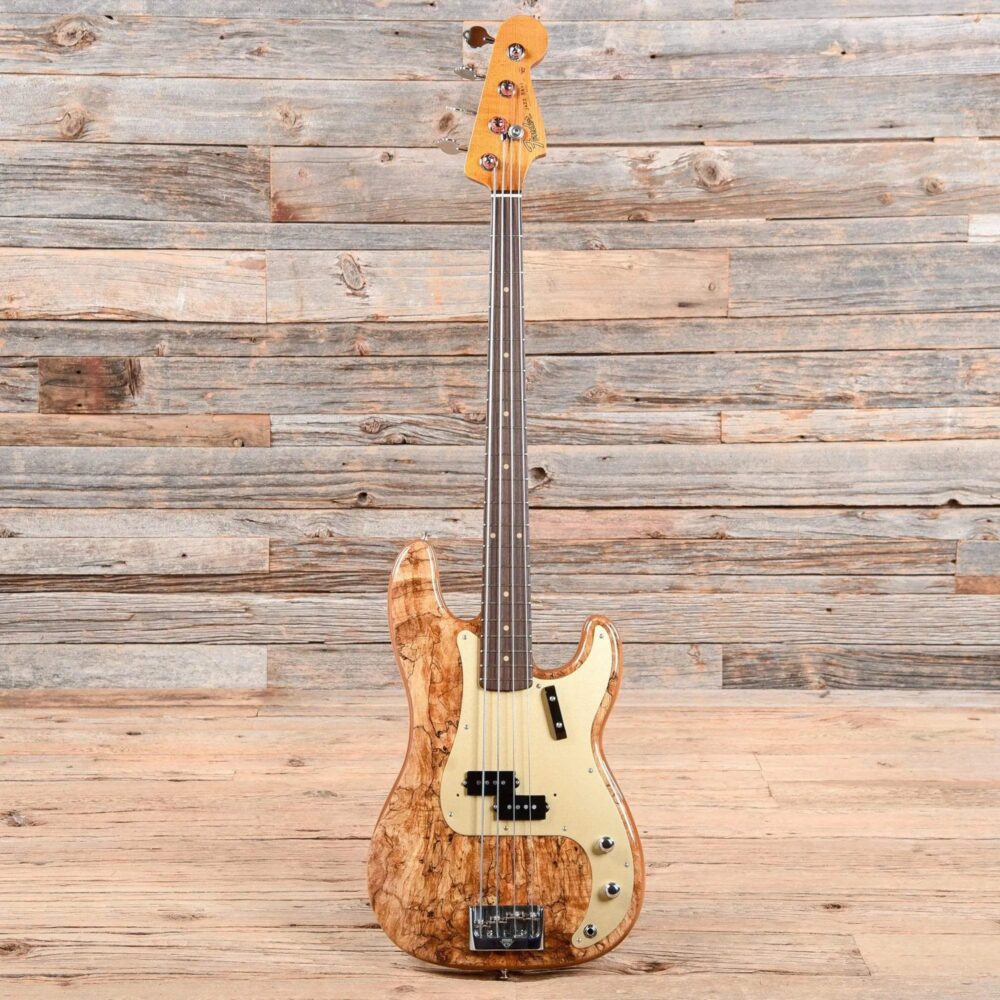 Fender Custom Shop Artisan Precision Bass Spalted Maple Top Natural 2018 - The Guitar Rescue-The Guitar Rescue