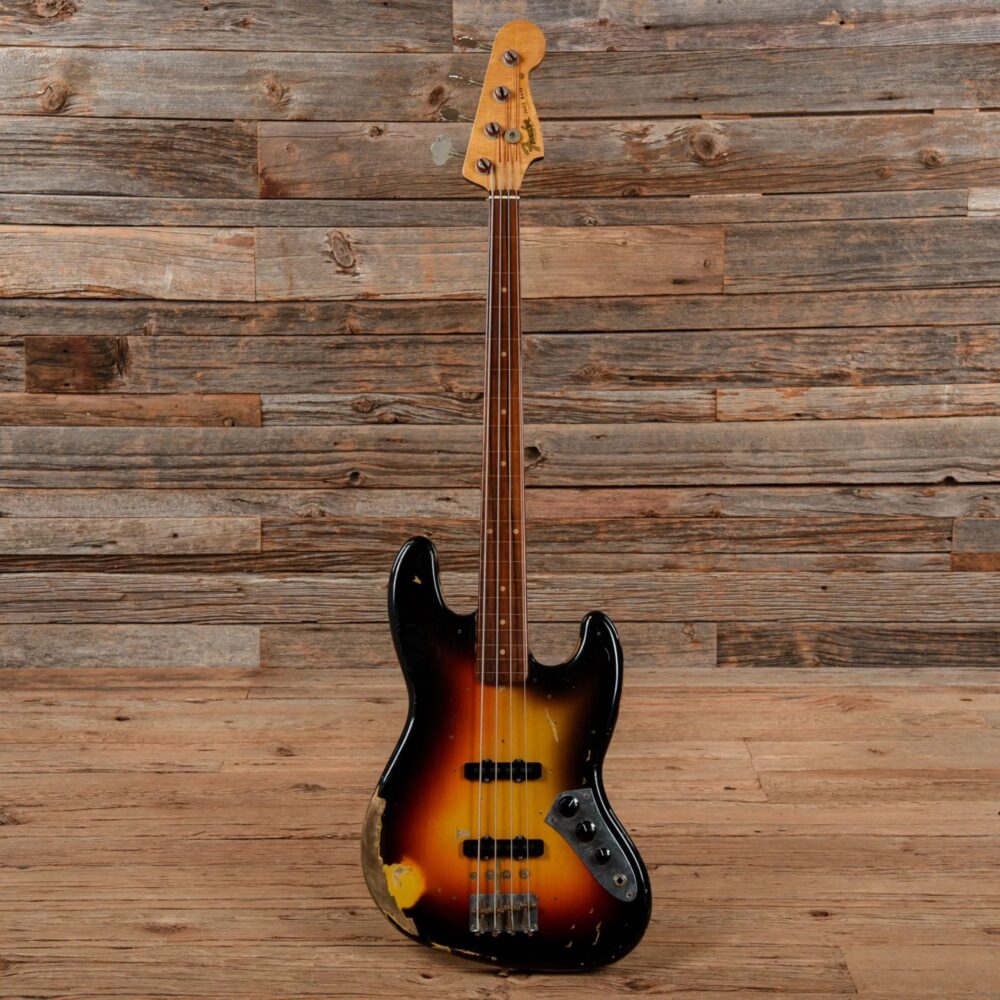 Fender Custom Shop Jaco Pastorius Tribute Jazz Bass Relic Sunburst 2005 - The Guitar Rescue-The Guitar Rescue