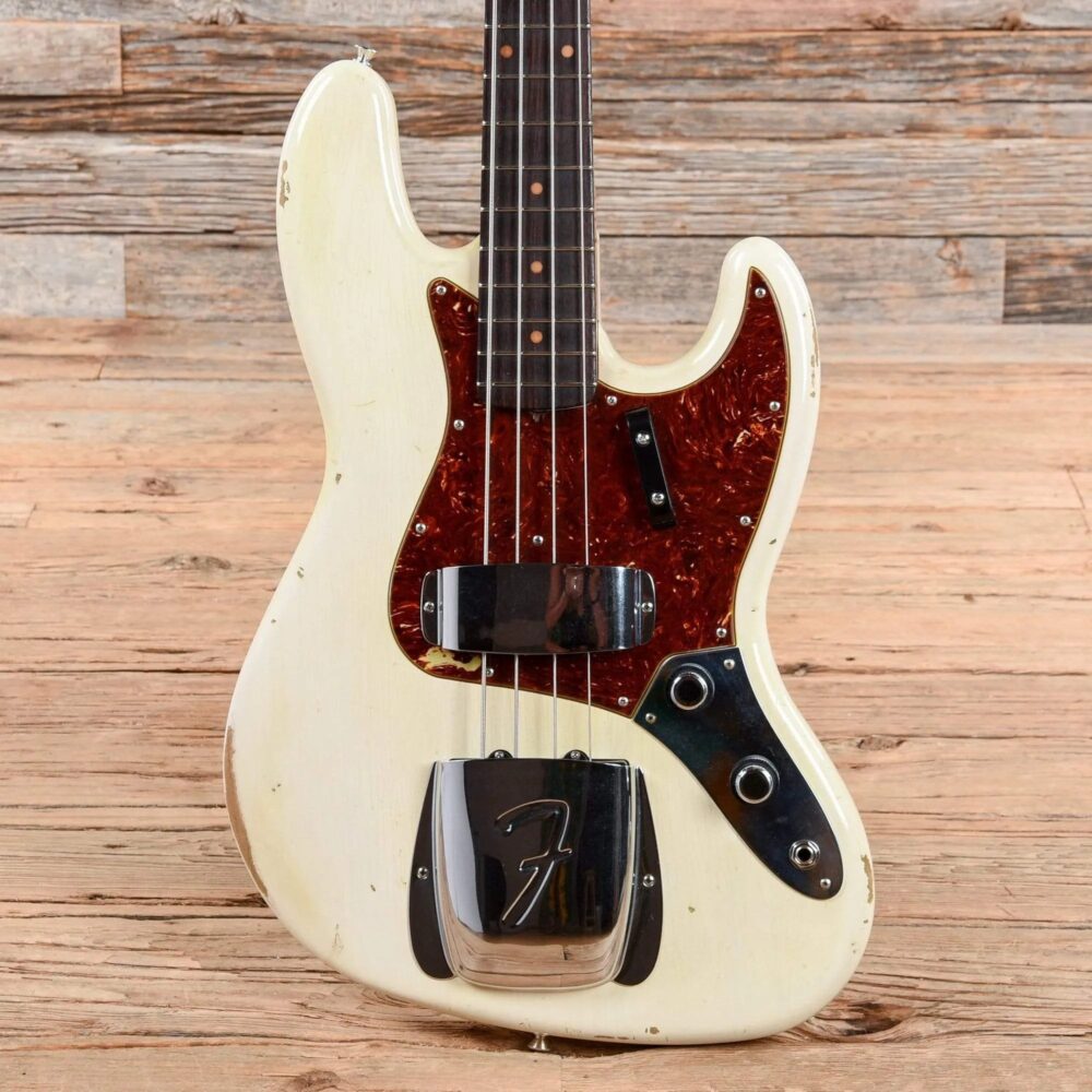 Fender Custom Shop Limited 1960 Jazz Bass Relice w/Roasted Maple Neck Olympic White 2017 - The Guitar Rescue-The Guitar Rescue