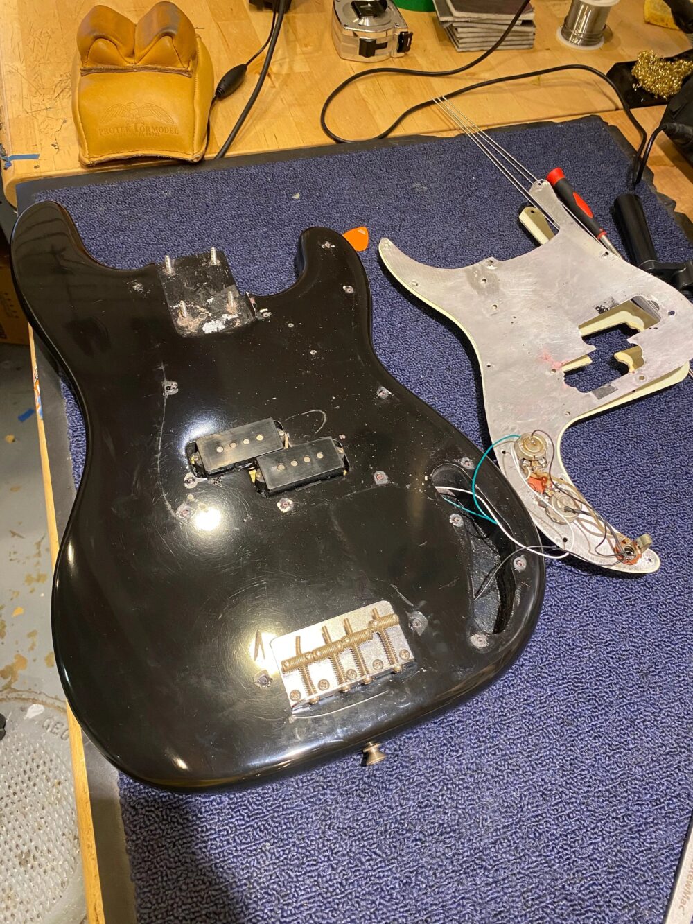 Fender Precision Bass Black Refin 1963 - The Guitar Rescue-The Guitar Rescue