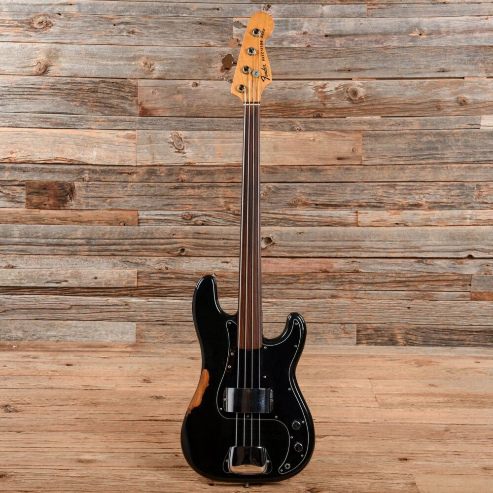 Fender Precision Bass Fretless Black 1977 - The Guitar Rescue-The Guitar Rescue