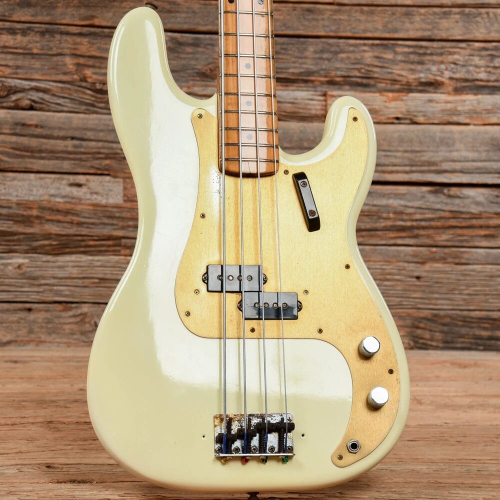 Fender Precision Bass Olympic White Refin 1958 - The Guitar Rescue-The Guitar Rescue