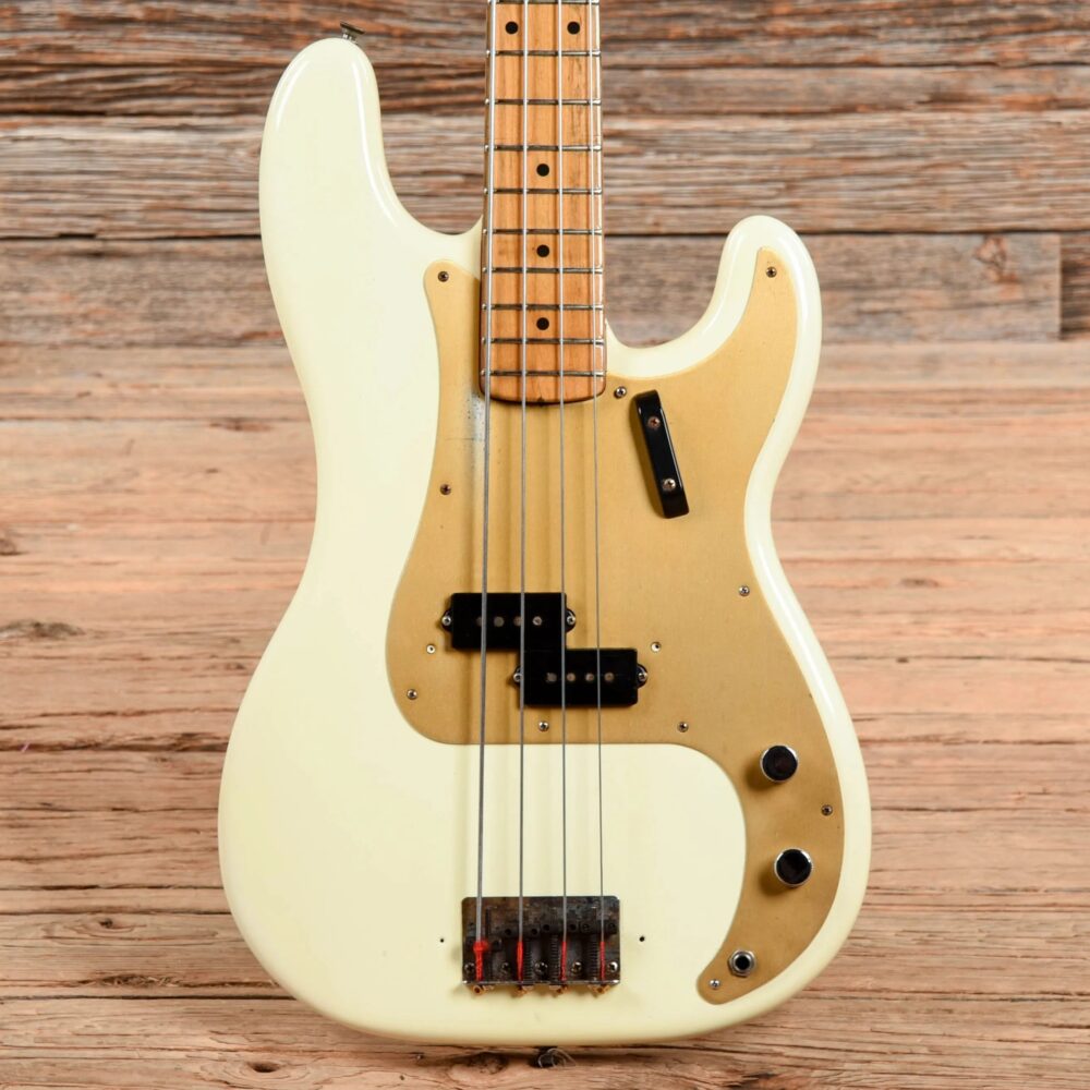 Fender Precision Bass Olympic White Refin 1958 - The Guitar Rescue-The Guitar Rescue