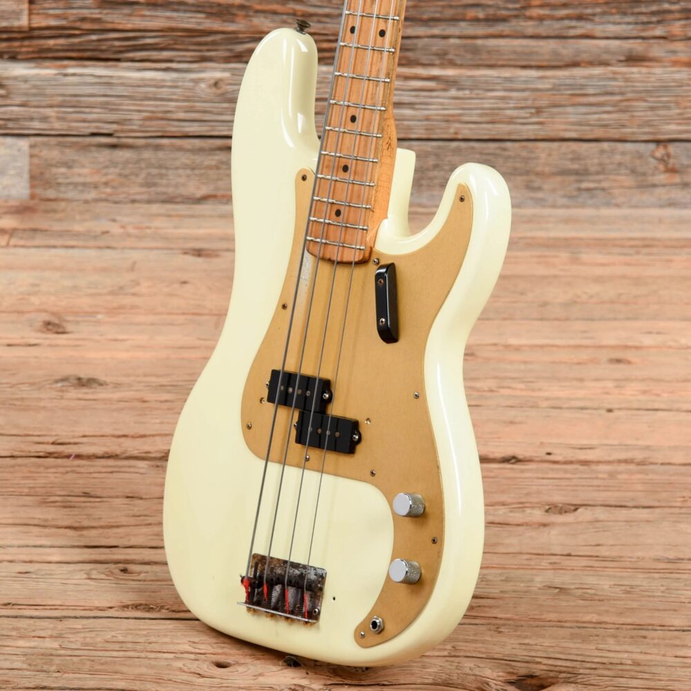 Fender Precision Bass Olympic White Refin 1958 - The Guitar Rescue-The Guitar Rescue
