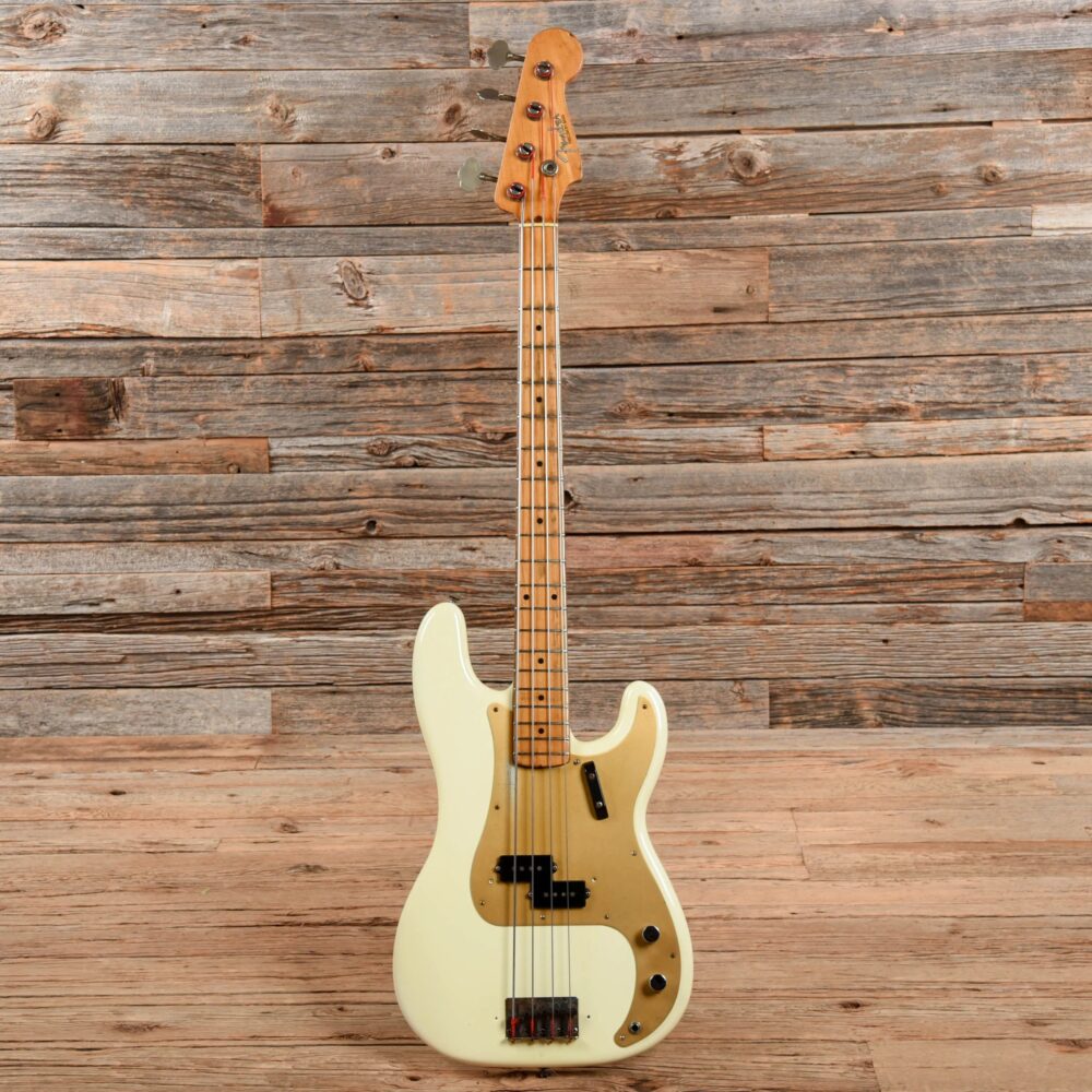 Fender Precision Bass Olympic White Refin 1958 - The Guitar Rescue-The Guitar Rescue