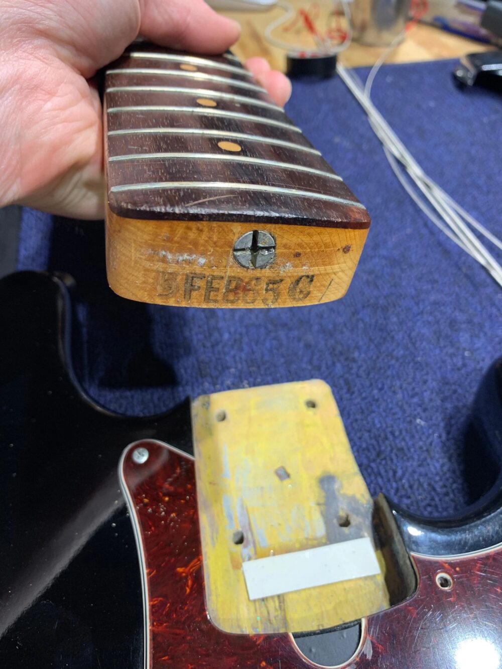 Fender Precision Bass Black Refin 1965 - The Guitar Rescue-The Guitar Rescue