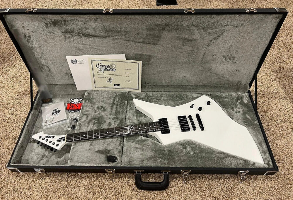 MINT ESP Snakebyte James Hetfield Signature Snow White - The Guitar Rescue-The Guitar Rescue