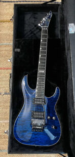 ESP Standard Horizon FR-II 2008 - Black Aqua (3D Quilt Top!) - The Guitar Rescue-The Guitar Rescue