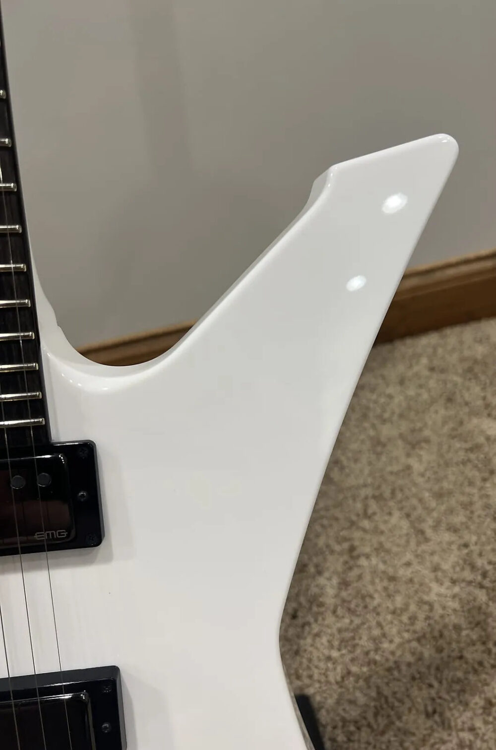MINT ESP Snakebyte James Hetfield Signature Snow White - The Guitar Rescue-The Guitar Rescue